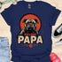 Bulldog Papa - V7 - Gothic Graphic Dark T-Shirt
